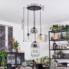 Ripoll Lampadario a sospensione, Lampada a sfera, Lampada a sospensione Ambrato, Chiaro, Grigio fumo, 4-Luci