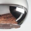 Koyoto Plafoniera, Lampada a sfera 37 cm Ambrato, Cromo, Chiaro, Grigio fumo, 5-Luci