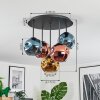 Ripoll Plafoniera, Lampada a sfera Blu, Oro, Ramato, 5-Luci