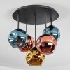 Ripoll Plafoniera, Lampada a sfera Blu, Oro, Ramato, 5-Luci