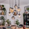 Gastor Lampadario a sospensione, Lampada a sfera, Lampada a sospensione Ambrato, Chiaro, Grigio fumo, 8-Luci