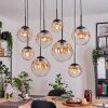 Gastor Lampadario a sospensione, Lampada a sfera, Lampada a sospensione Ambrato, Chiaro, 8-Luci