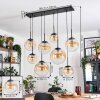 Gastor Lampadario a sospensione, Lampada a sfera, Lampada a sospensione Ambrato, Chiaro, 8-Luci