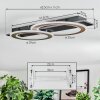Lidor Plafoniera LED Nero, 1-Luce