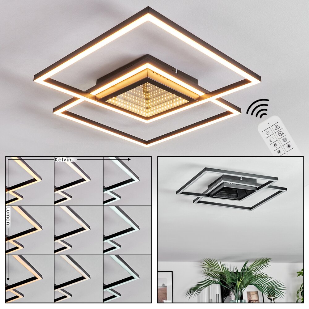 Manor Plafoniera LED Nero, 1-Luce, Telecomando main product photo