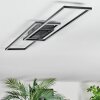 Manor Plafoniera LED Nero, 1-Luce, Telecomando