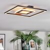 Hadel Plafoniera LED Aspetto del legno, Nero, 1-Luce