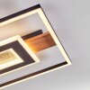 Hadel Plafoniera LED Aspetto del legno, Nero, 1-Luce