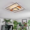 Hadel Plafoniera LED Aspetto del legno, Nero, 1-Luce