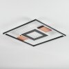 Hadel Plafoniera LED Aspetto del legno, Nero, 1-Luce