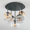 Koyoto Plafoniera, Lampada a sfera 45 cm Ambrato, Chiaro, Grigio fumo, 5-Luci