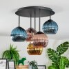 Koyoto Plafoniera, Lampada a sfera 45 cm Blu, Oro, Ramato, 5-Luci