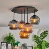 Koyoto Plafoniera, Lampada a sfera 45 cm Blu, Oro, Ramato, 5-Luci