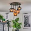 Koyoto Plafoniera, Lampada a sfera 45 cm Blu, Oro, Ramato, 5-Luci