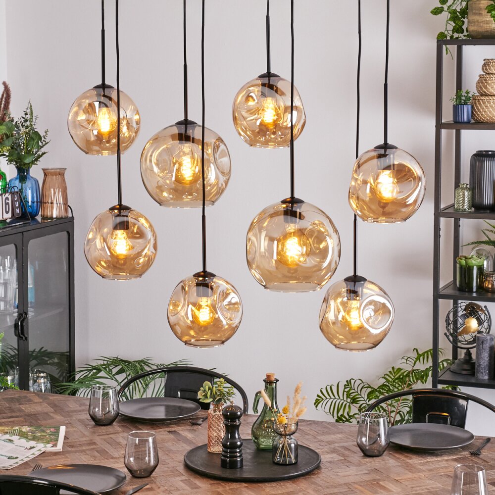 Ripoll Lampadario a sospensione, Lampada a sfera, Lampada a sospensione Ambrato, 8-Luci main product photo