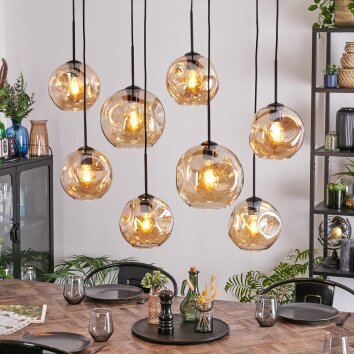 Ripoll Lampadario a sospensione, Lampada a sfera, Lampada a sospensione Ambrato, 8-Luci