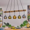 Koyoto Lampadario a sospensione, Lampada a sfera, Lampada a sospensione Écru, Nero, 5-Luci