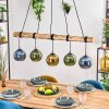 Koyoto Lampadario a sospensione, Lampada a sfera, Lampada a sospensione Écru, Nero, 5-Luci