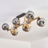 Ripoll Plafoniera, Lampada a sfera Oro, Nero, 10-Luci