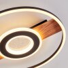 Hadel Plafoniera LED Aspetto del legno, Nero, 1-Luce