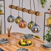 Koyoto Lampadario a sospensione, Lampada a sfera, Lampada a sospensione Écru, Nero, 5-Luci