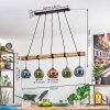 Koyoto Lampadario a sospensione, Lampada a sfera, Lampada a sospensione Écru, Nero, 5-Luci