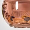 Koyoto Lampadario a sospensione, Lampada a sfera, Lampada a sospensione Écru, Nero, 5-Luci
