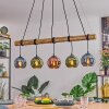 Koyoto Lampadario a sospensione, Lampada a sfera, Lampada a sospensione Écru, Nero, 5-Luci