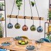 Koyoto Lampadario a sospensione, Lampada a sfera, Lampada a sospensione Écru, Nero, 5-Luci