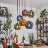 Ripoll Lampadario a sospensione, Lampada a sfera, Lampada a sospensione Blu, Oro, Verde, Ramato, 6-Luci