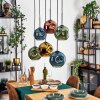 Ripoll Lampadario a sospensione, Lampada a sfera, Lampada a sospensione Blu, Oro, Verde, Ramato, 6-Luci