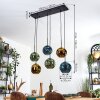 Ripoll Lampadario a sospensione, Lampada a sfera, Lampada a sospensione Blu, Oro, Verde, 6-Luci