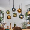 Ripoll Lampadario a sospensione, Lampada a sfera, Lampada a sospensione Blu, Oro, Verde, 6-Luci