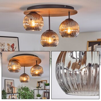 Ripoll Plafoniera, Lampada a sfera Écru, Nero, 3-Luci Ripoll Plafoniera, Lampada a sfera Écru, Nero, 3-Luci