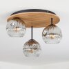 Ripoll Plafoniera, Lampada a sfera Écru, Nero, 3-Luci