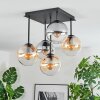 Gastor Plafoniera, Lampada a sfera Ambrato, Chiaro, Grigio fumo, 5-Luci