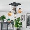 Gastor Plafoniera, Lampada a sfera Ambrato, Chiaro, Grigio fumo, 5-Luci