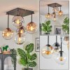 Gastor Plafoniera, Lampada a sfera Ambrato, Chiaro, Grigio fumo, 5-Luci