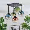 Gastor Plafoniera, Lampada a sfera Blu, Verde, Chiaro, Ramato, 5-Luci