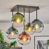 Gastor Plafoniera, Lampada a sfera Blu, Verde, Chiaro, Ramato, 5-Luci
