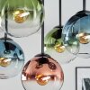 Gastor Plafoniera, Lampada a sfera Blu, Verde, Chiaro, Ramato, 5-Luci