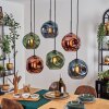 Ripoll Lampadario a sospensione, Lampada a sfera, Lampada a sospensione Blu, Verde, Ramato, 6-Luci