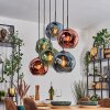 Ripoll Lampadario a sospensione, Lampada a sfera, Lampada a sospensione Blu, Verde, Ramato, 6-Luci