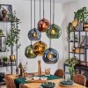 Ripoll Lampadario a sospensione, Lampada a sfera, Lampada a sospensione Blu, Oro, Verde, Ramato, 6-Luci
