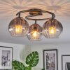 Koyoto Plafoniera, Lampada a sfera 37 cm Chiaro, Grigio fumo, 3-Luci
