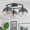 Koyoto Plafoniera, Lampada a sfera 37 cm Chiaro, Grigio fumo, 3-Luci