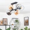 Koyoto Plafoniera, Lampada a sfera Ambrato, Cromo, Chiaro, Grigio fumo, 6-Luci