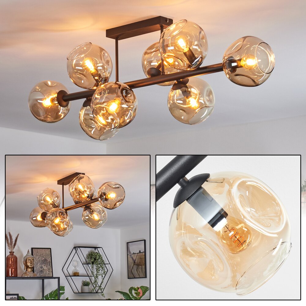 Ripoll Plafoniera, Lampada a sfera Ambrato, 8-Luci main product photo