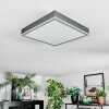 Salmi Plafoniera, Panel LED Grigio, Argento, 1-Luce