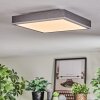 Salmi Plafoniera, Panel LED Grigio, Argento, 1-Luce
